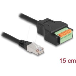 DELOCK 66063 - Cable RJ45 enchufe Cat.5e > bloque de terminales, pulsador, 15 c