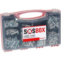 FISCHER BEFESTIGUNGSSYSTEME FD 533629 - SOSBOX tacos S+FU+tornillos, 180 piezas