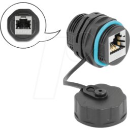 DELOCK 86695 - Conector de cables RJ45 hembra a conector hembra RJ45 Cat.6A