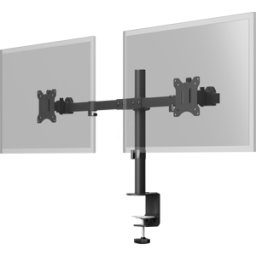 GOOBAY 59394 - Soporte de sobremesa 2 monitores, varilla, 17"-32", negro