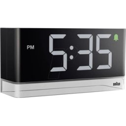 BRAUN BC27BEU - Reloj despertador de cuarzo digital, pantalla led XL, negro