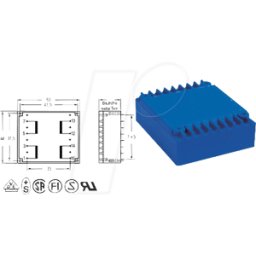 BLOCK TRANSFORMATOREN UI 30/5,5 212 - Transformador 2va, 2x 12V, 2x 83mA