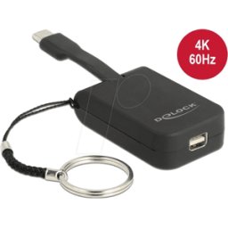 DELOCK 63939 - Adaptador USB tipo C > mini DisplayPort 4K 60 Hz - Llavero