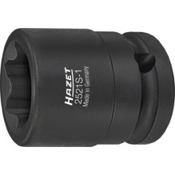 HAZET HZ 2521S-1 - Inserto de llave de vaso de impacto, 12,5 mm, perfil ranurado
