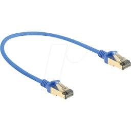 DELOCK 80331 - Cable de red RJ45 Cat.8.1 F/FTP Slim 0,3 m azul
