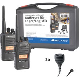MIDLAND G18 S1 - Radio PMR, caso de seguridad, conjunto de 2