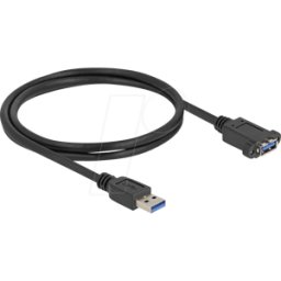 DELOCK 80486 - Cable USB 5 Gbps USB Tipo-A macho a USB Tipo-A hembra para insta