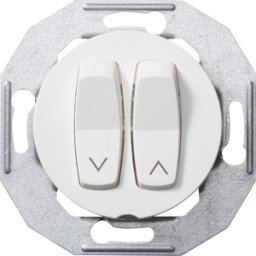 ELSO WDE011054 - Palpador de persiana con placa central, blanco, redondo, UP, Ren