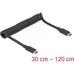 DELOCK 85350 - Cable en espiral USB 3.1, conector macho C a conector macho C, h