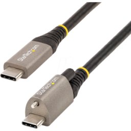 STARTECH.COM ST USB31CCTLKV1M - Cable USB 3,1, enchufe C, tapa de tornillo, 1 m..