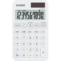 CASIO SL310YC-WE - Calculadora, solar, blanco