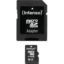 INTENSO 3413470 - Tarjeta de memoria MicroSDHC de 16GB, Intenso Clase 10