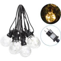 AIGOSTAR AIG 208905 - Guirnalda LED, 10 LED, blanco cálido, 8 m
