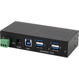 EXSYS EX11244HMS - Concentrador industrial USB 3,0 de 4 puertos, ESD de 15 kV, mesa