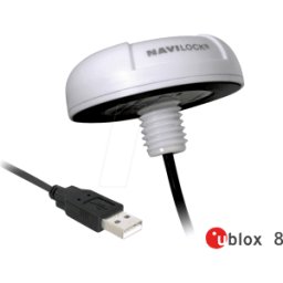 NAVILOCK 62532 - Receptor GPS, u-blox 8, USB, montaje en techo, 4,5 m..