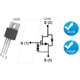 QORVO UJ3C065080T3S - FET en cascada de SiC, 650V 31A Rdson 0,08R , TO-220-3L