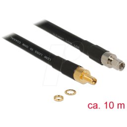 DELOCK 13011 - Cable de antena RF, conector SMA > conector hembra SMA, 10 m