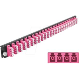 DELOCK 43373 - Panel frontal de caja de empalmes de 19", 24 puertos, LC Quad, v