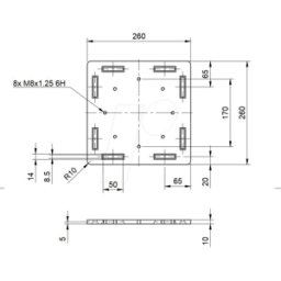 UF 850 MOUNT - Placa de montaje para Ufactory 850