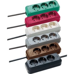 BRENNENSTUHL EL 3-FACH OS-WS - Eco-Line, regleta triple, blanca