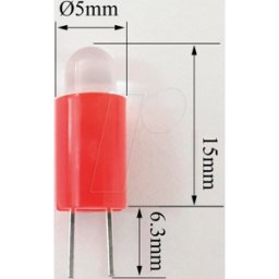 BARTHELME BARTH 70117215 - LED T5x15mm BI-PIN bóveda blanca 12V DC 60°