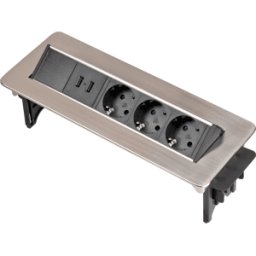 BRENNENSTUHL BRE 1396200113 - Regleta de mesa, 3 tomas, tipo F y 2 USB, negro