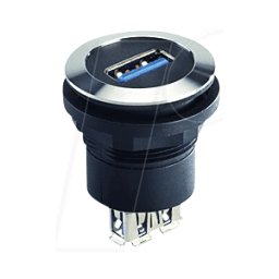 SCHLEGEL RRJVA USB3 AA - USB 3,0 zócalo a zócalo - Tipo A, acero inoxidable