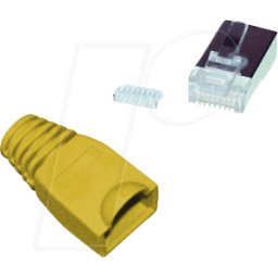 SHIVERPEAKS SHVP 72057Y10 - Cat.5e/6 macho + ayuda de inserción amarillo, 10 piezas.