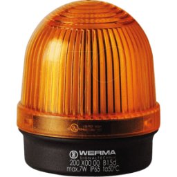 WERMA SIGNALTECHNIK WERMA 200 300 00 - Lámpara de superficie, montaje en suelo, amarilla, 12-240