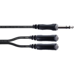 CORDIAL EY 0,3 VKK - Cable adaptador en Y, conector estéreo de 6,3 mm > 2x conector e