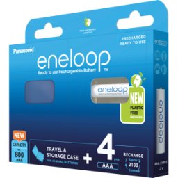 PANASONIC ENELOOP 4XAAAB - eneloop, batería NiMH, AAA (Micro), 800 mAh, paquete de 4