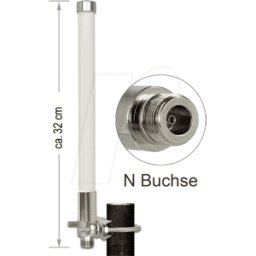 DELOCK 89583 - Antena Lora 868 MHz N 3 dBi omni rígida blanca exterior