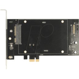 DELOCK 90349 - Tarjeta PCIe x1 con 2 unidades de disco duro SATA / SSD