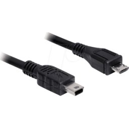 DELOCK 83177 - Cable USB 2.0, conector Micro B a conector mini B de 1 m