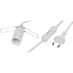 MCSHINE MCS-1451700 - Lámpara colgante E14, blanco, cable de 1,5 m con interrup