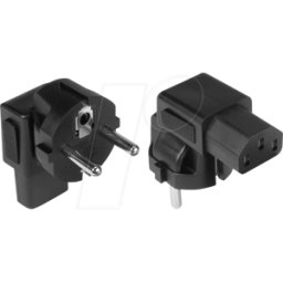 GOOD CONNECTIONS GC PA-0133S - Adaptador de cable de red, CEE 7/7 aud C13, acodado