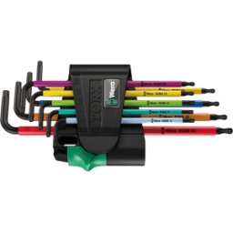 WERA 967SPKL9 - Juego de llaves Torx, TX8-TX40, 9 piezas, multicolor