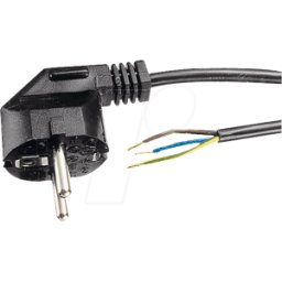 FREI NKS 300 S - Cable de red, enchufe de seguridad, 3 m, negro, extremo abierto