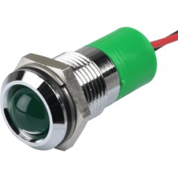 APEM APM Q14P3C G12E - Lámpara de señalización LED, verde, 12 V, 1