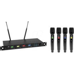 OMNI 13063604 - OMNITRONIC UHF 604 sistema de micrófono inalámbrico de 4 canales