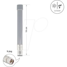 DELOCK 90766 - Antena WLAN, enchufe N, impermeable, 5,9 GHz