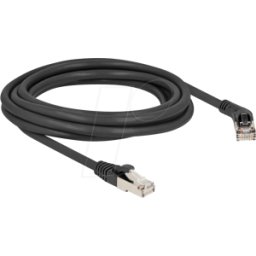 DELOCK 80498 - Cable de red RJ45 Cat.6A S/FTP macho 45° en ángulo recto a macho