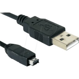 DELOCK AK 675-H - Cable USB 2.0, conector macho a macho B mini Hirose, 1,5 m