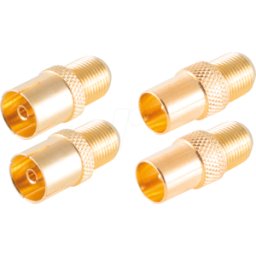 SHIVERPEAKS SHVP BS15-301414 - JUEGO DE adaptadores para IEC + F, chapado en oro macho/hembra