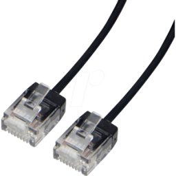 ROLINE 21154465 - Cable de remiendo, CAT.6a, UTP, SLIM, negro, 5 m..