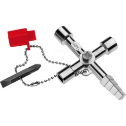 KNIPEX KN 00 11 04 - Llave universal, profesional, llave para armario de distribuci&o