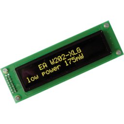 DISPLAY VISIONS EA W202-XLG - Pantalla OLED, 2x20, 116x37mm, amarilla