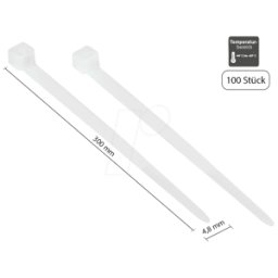 GOOD CONNECTIONS GC KAB-30T48 - Bridas para cables, 300 mm, transparentes, paquete de 100