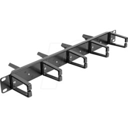 DELOCK 66850 - Panel de conexiones de cables de 19", 9 soportes, 1 U, negro