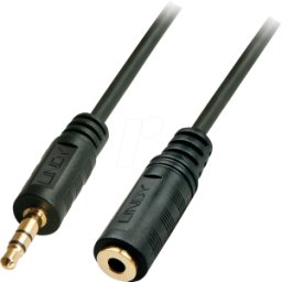 LINDY 35653 - Cable de audio, 3,5 mm, 3 patillas, ud. Izq. Sobre patín,